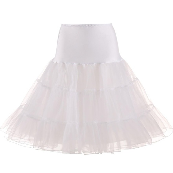 Women's Vintage 50s Rockabilly Petticoat 25" Length Tutu Underskirt - Picture 1 of 5